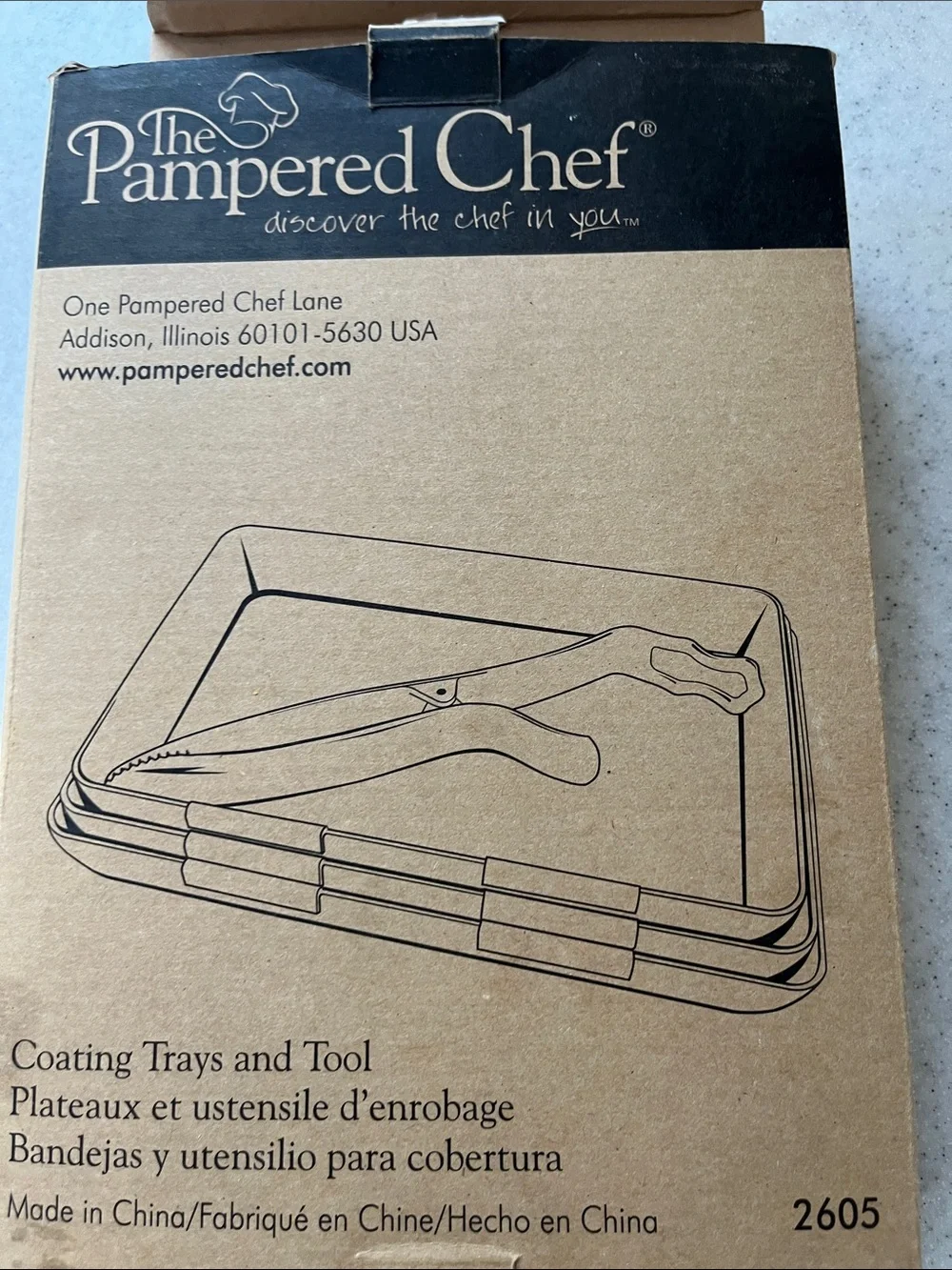 The Pampered Chef Coating Trays and Tool - Brown Kraft